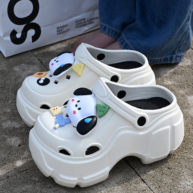 Ultra-Thick-Soled Clogs for Women's Outer Wear Summer 2025 New Internet Celebrity Ins Trendyy Eva Non-Slip Toe Beach Sandals