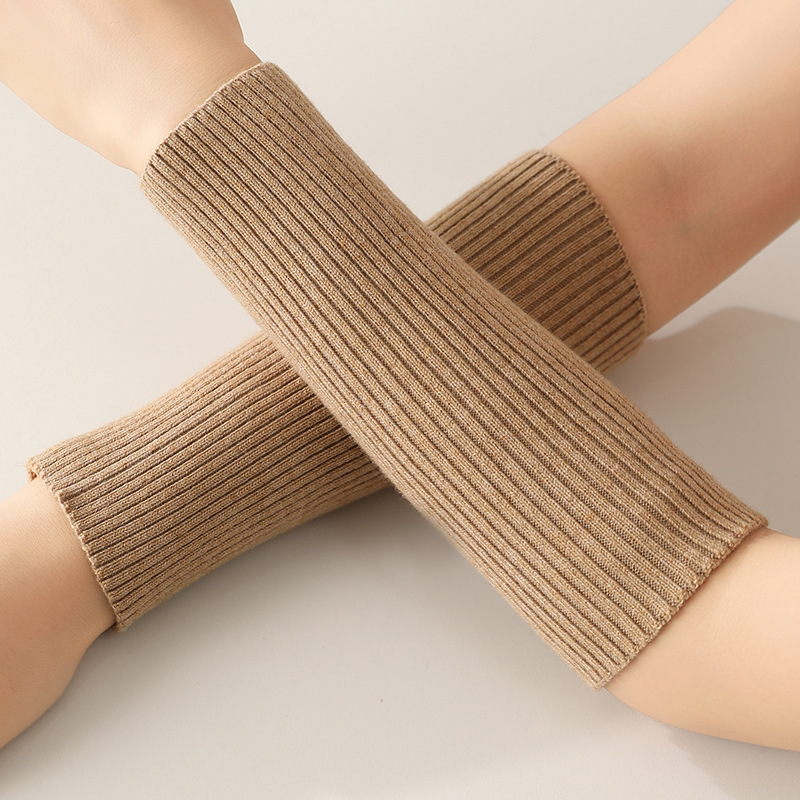 Wool Wrist Wrist Long Knitted Half-Finger Gloves Men's and Women's Wool Warm Arm Guard Sleeve Covering Tattoo Fake Sleeve