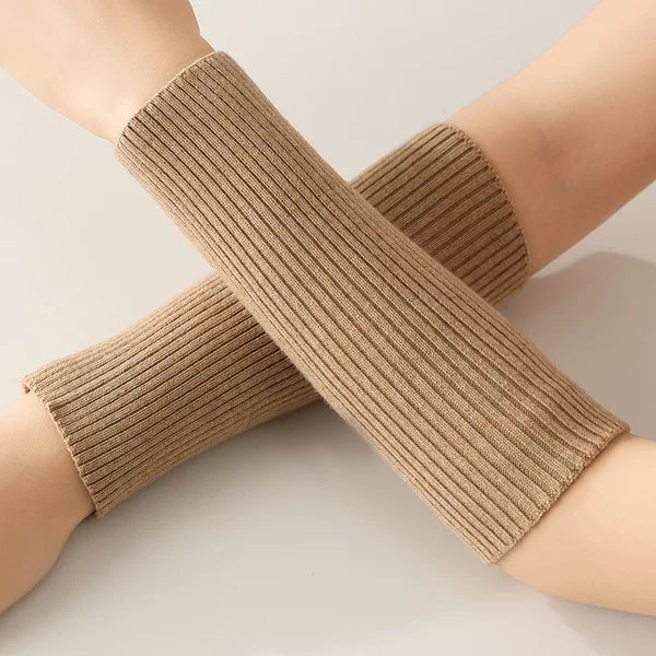 Wool Wrist Wrist Long Knitted Half-Finger Gloves Men's and Women's Wool Warm Arm Guard Sleeve Covering Tattoo Fake Sleeve