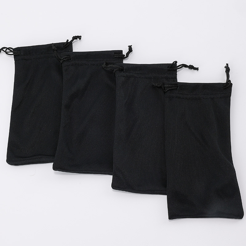 Spot wholesale new black glasses bag glasses cloth cotton drawstring sunglasses cloth bag packaging printing