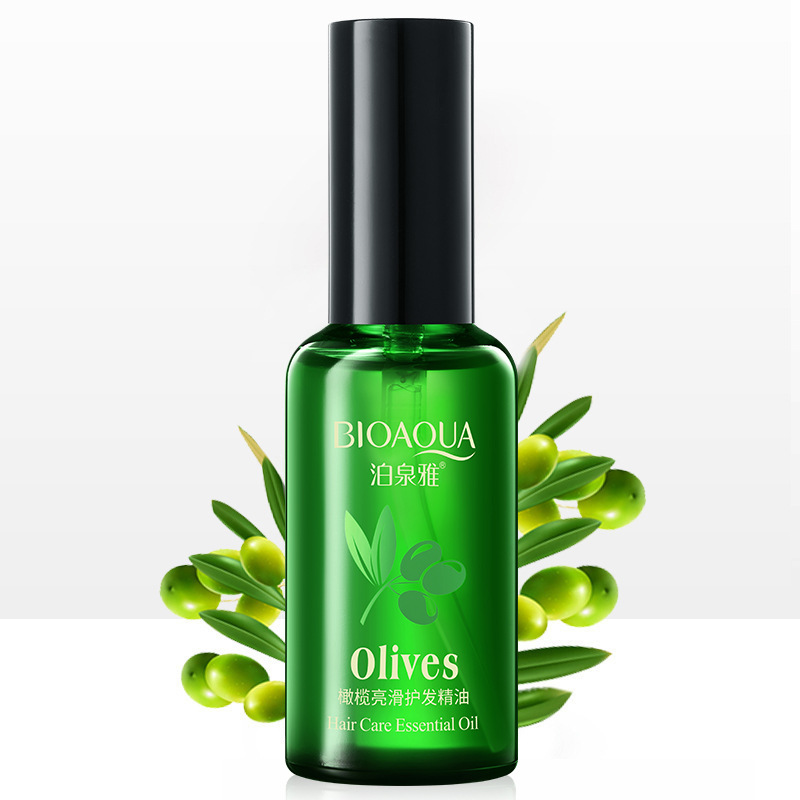 Boquanya aceite esencial para el cuidado del cabello de oliva, teñido y permanente, cuidado del cabello liso, cuidado del cabello seco y encrespado, acondicionador suave para el cabello