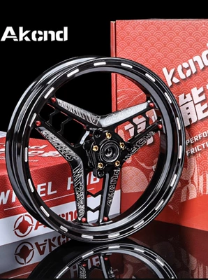 Ak Starry Sky Wheel Hub Motorcycle wheel hub - black-and-white-12-inches-215j