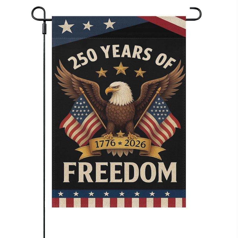跨境热卖美国250周年花园旗纪念旗帜庭院装饰250 Years America|undefined