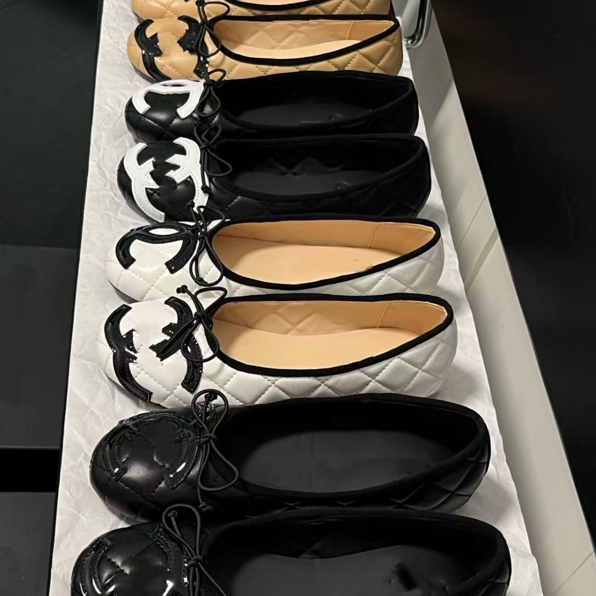 [Sheepskin Version] 2025 New Style Fragrant Flats Shoes with Bow Genuine Leather Shallow Flats Ballet Shoes