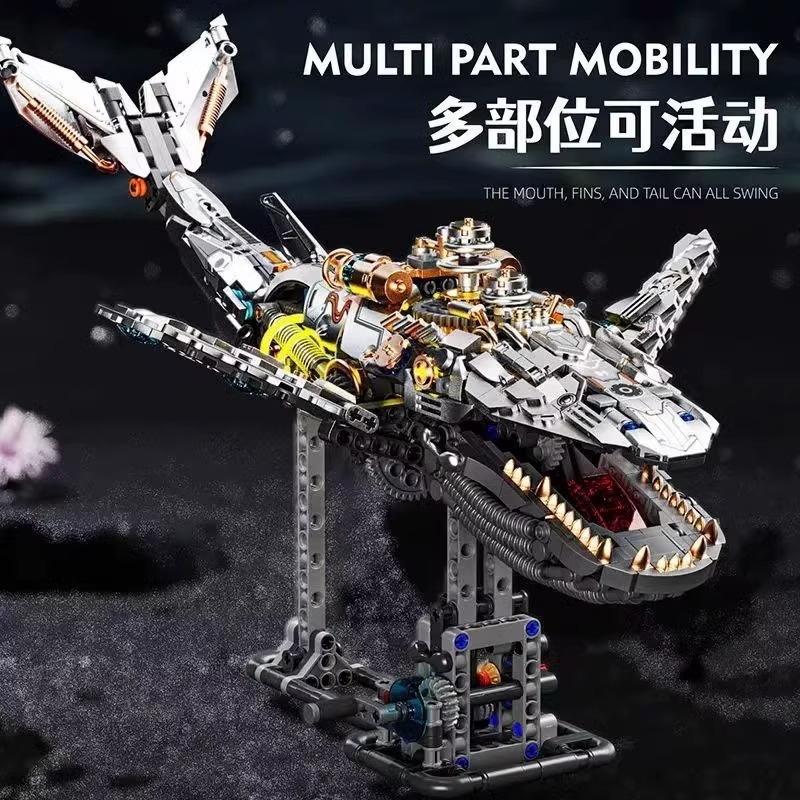 レゴ機械動物ビルディングブロッククジラサメティラノサウルスレックスモデル教育組み立てビルディングブロック男の子のおもちゃと互換性があります。|undefined