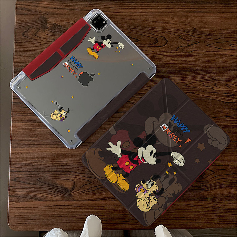 Cute Mickey Mouse Protective Case for Apple iPad Tablet Pro with Buckle Air Anti-Bending Pen Slot Mini 11Th Generation Cute Mickey Mouse Protective Case for Apple iPad Tablet Pro with Buckle Air Anti-Bending Pen Slot Mini 11Th Generation