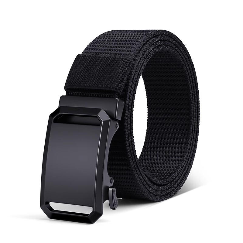 Men's Automatic Buckle Leather Belt 2026 New Style Canvas Tactical Workwear Casual Pants Belt Men's Trendy Versatile Men's Automatic Buckle Leather Belt 2026 New Style Canvas Tactical Workwear Casual Pants Belt Men's Trendy Versatile