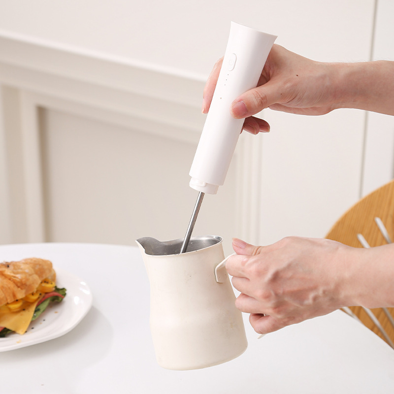 コーヒー道具花引き手持ち電動ミルク泡立て器牛乳泡立て器家庭用キッチン小型泡立て器|undefined