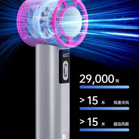2025新款高速手持桌面制冷小风扇户外便携式usb充电涡轮冰敷风扇