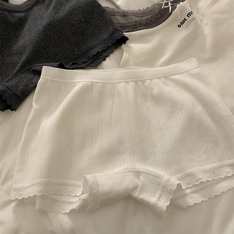 "粉色便利店"【春日小花】a类棉舒适平角安全裤女生防走光内裤女|undefined