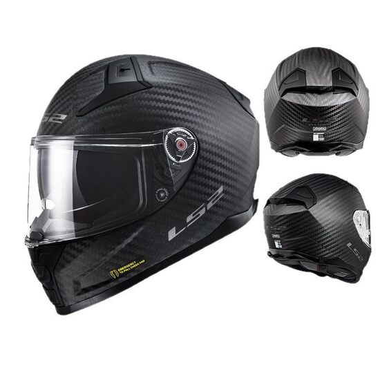 LS2 carbon fiber motorcycle helmet men's and women's motorcycle double lens full helmet racing four seasons universal anti-fog FF811