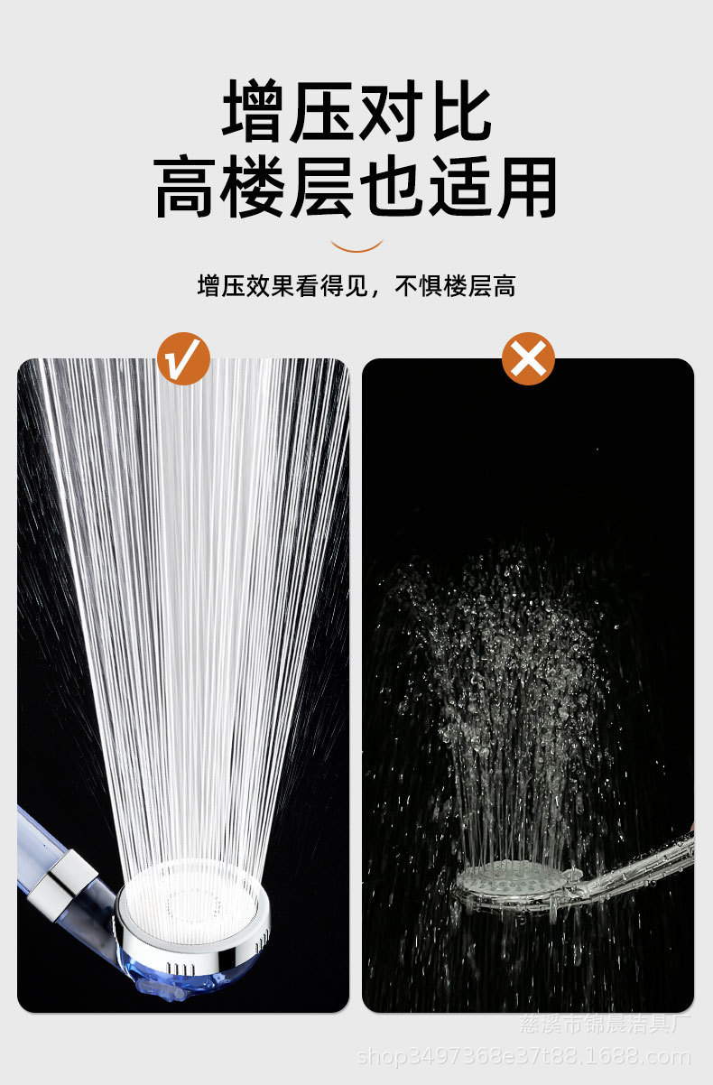 The manufacturer supplies three-level negative ion shower heads, water-saving, filtering, detachable shower heads and showerheads undefined