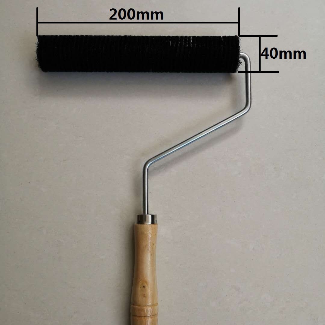 直径40mm玻璃钢手糊工具消泡滚筒内孔12mm长度6寸-8寸猪鬃滚