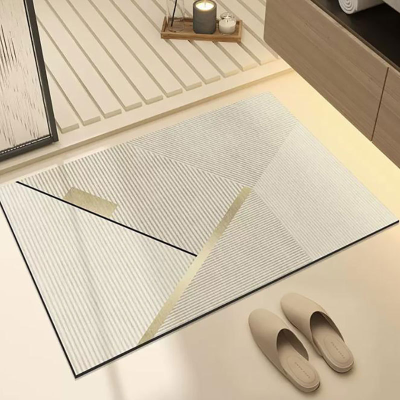 Alfombra de baño de lujo ligera de alta calidad, puerta de baño absorbente de agua resistente al desgaste antideslizante alfombra de barro de diatomas doméstica