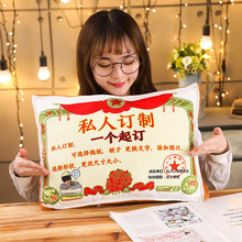 私人定制毛绒玩具奖状抱枕原创自定义文案内容一件起订做厂家直销