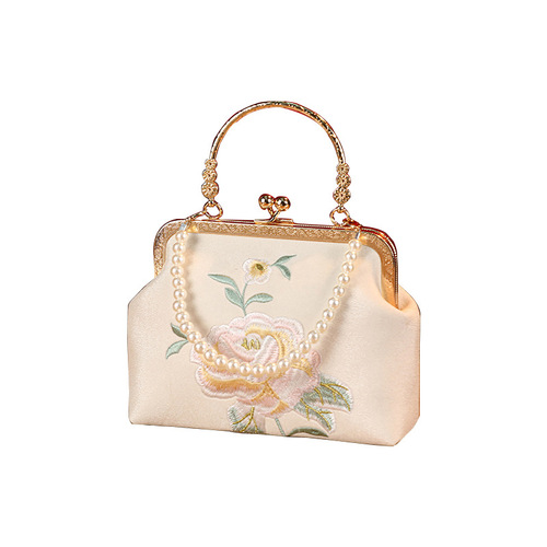 Evening banquet floral embroidery qipao bag hot-selling luxurious chain small handbag evening dress bag for women