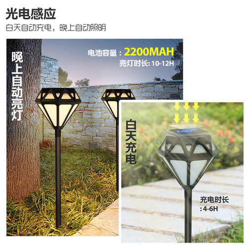 Private model outdoor LED solar column lamp lawn lamp IP67 waterproof villa courtyard gate pillar landscape lamp