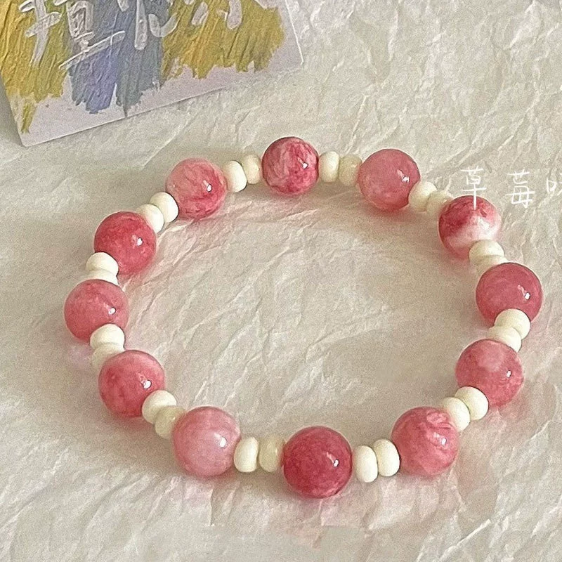 Beaded children's bracelet, adjustable cord, assorted charm styles, 10 cm