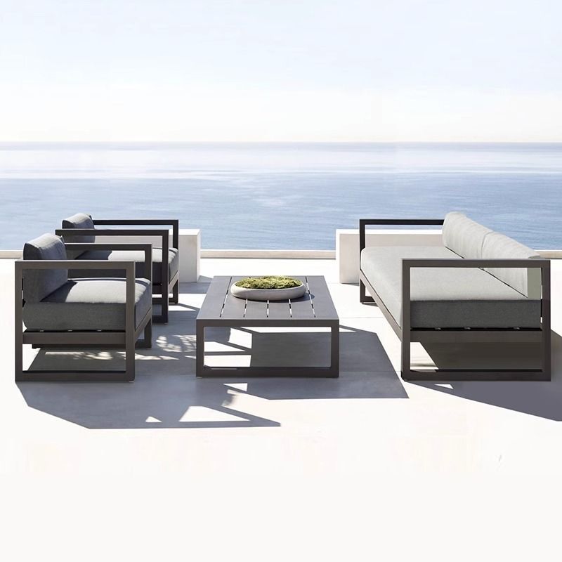 Sofá de aleación de aluminio al aire libre sofá de patio sala de jardín al aire libre sofá de aluminio impermeable protector solar