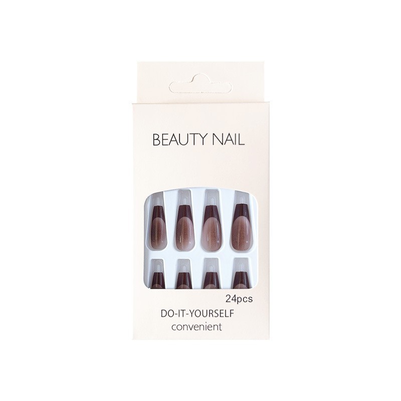 Wearable manicure wholesale pure desire style manicure wearing nail wearing fake nail patch White student
