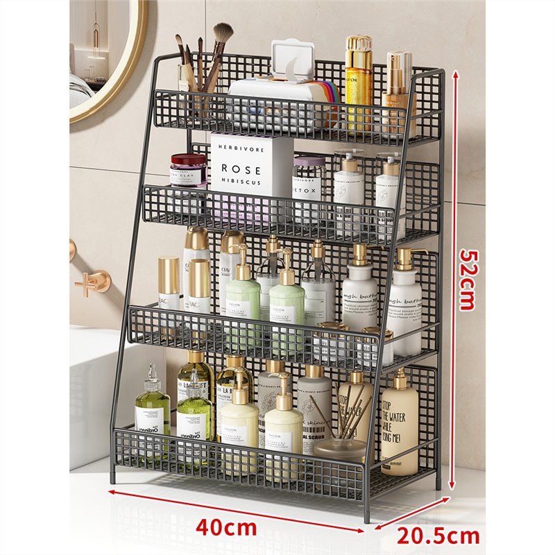 Estante Organizador para Lavabo de Hierro de 4 Niveles para Baño