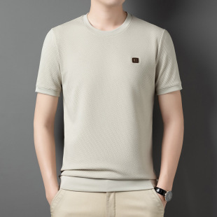 Cotton Short-sleeved T-shirt Men's Summer Simple All-match Breathable Thin Simple All-match Round Neck Loose Men's T-shirt