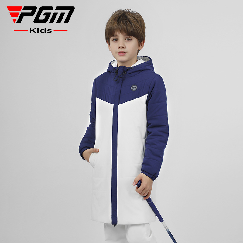 PGM children golf coat Boy With cotton keep warm have more cash than can be accounted for Hooded Cotton Design of mixed colors Simple and stylish