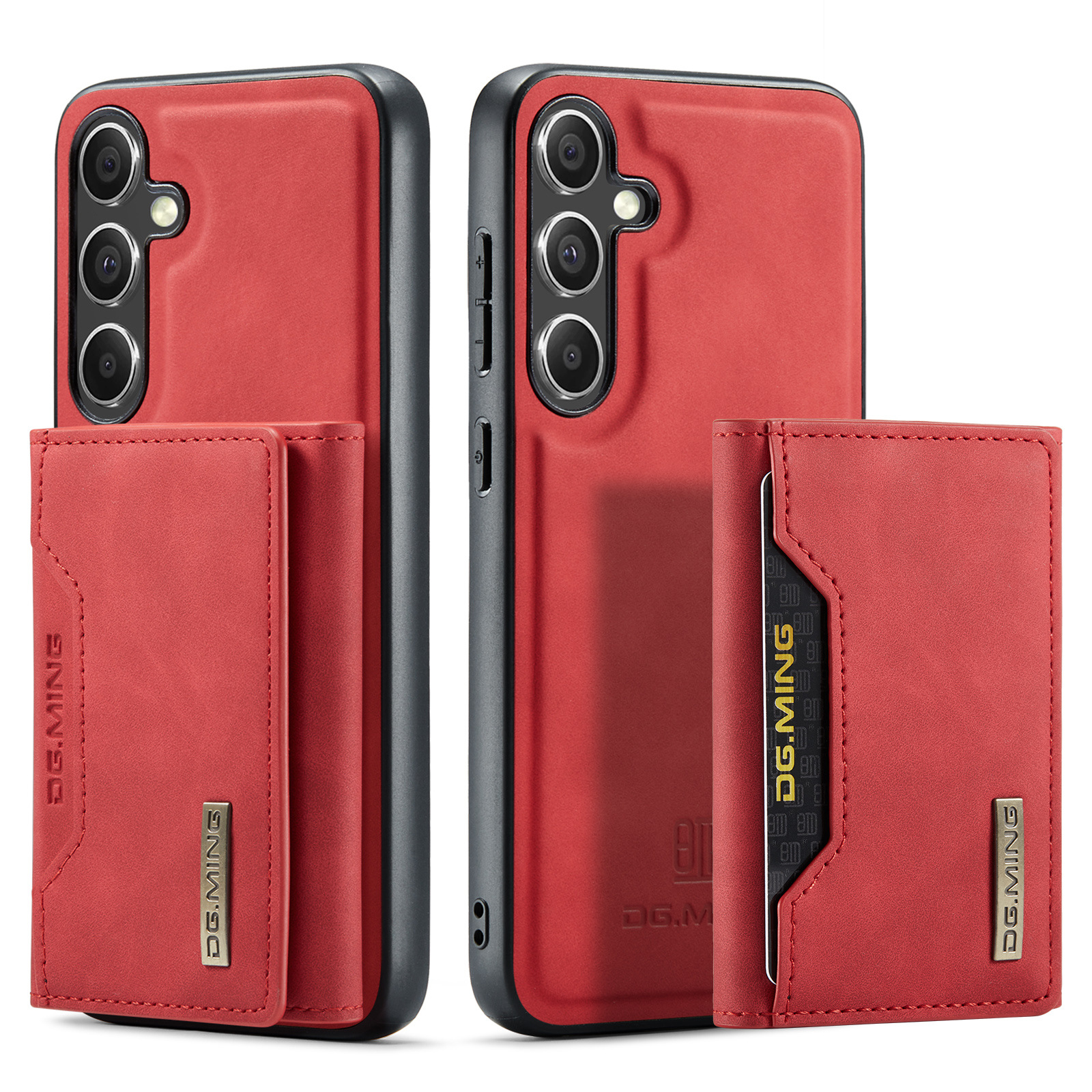 M2 per Samsung S24 custodia protettiva magnetica a tre ante S24 Plus custodia per telefono portafoglio diviso due in uno_voghion.com