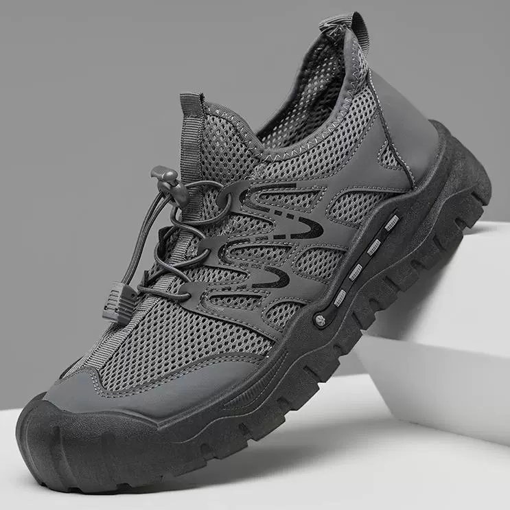 鞋子男2026春夏新款登山鞋休闲运动男鞋批发舒适防滑耐磨网面单鞋