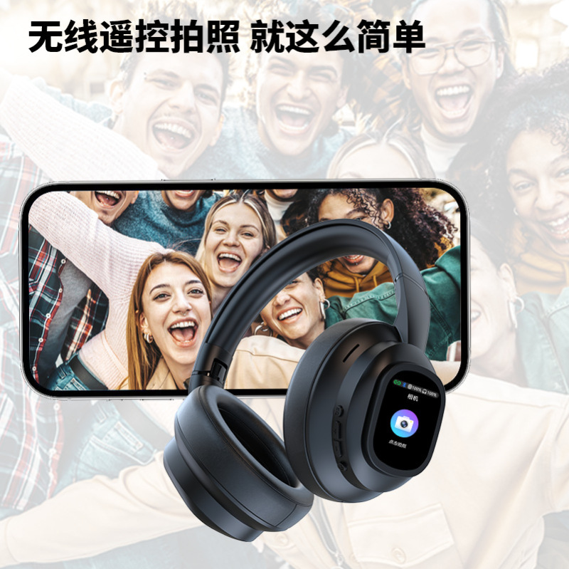 现代2025新款带显示屏带AI翻译蓝牙耳机头戴式挂脖耳麦久戴不痛|undefined