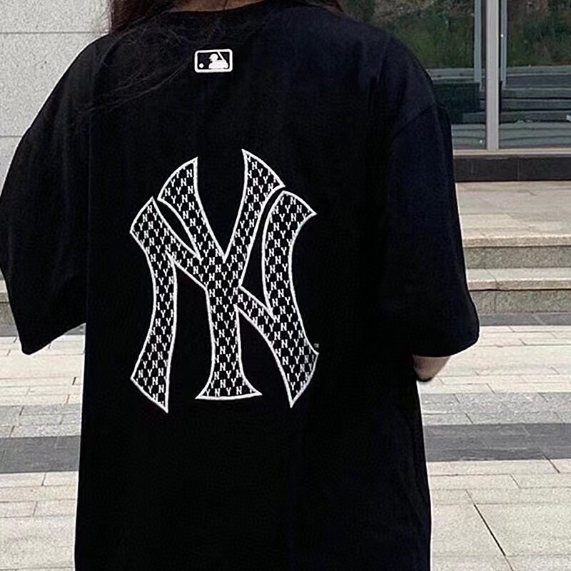 24 Trendy Mlb Brand Floral Print Logo Embroidered Short-Sleeve Couple T-Shirts Wholesale