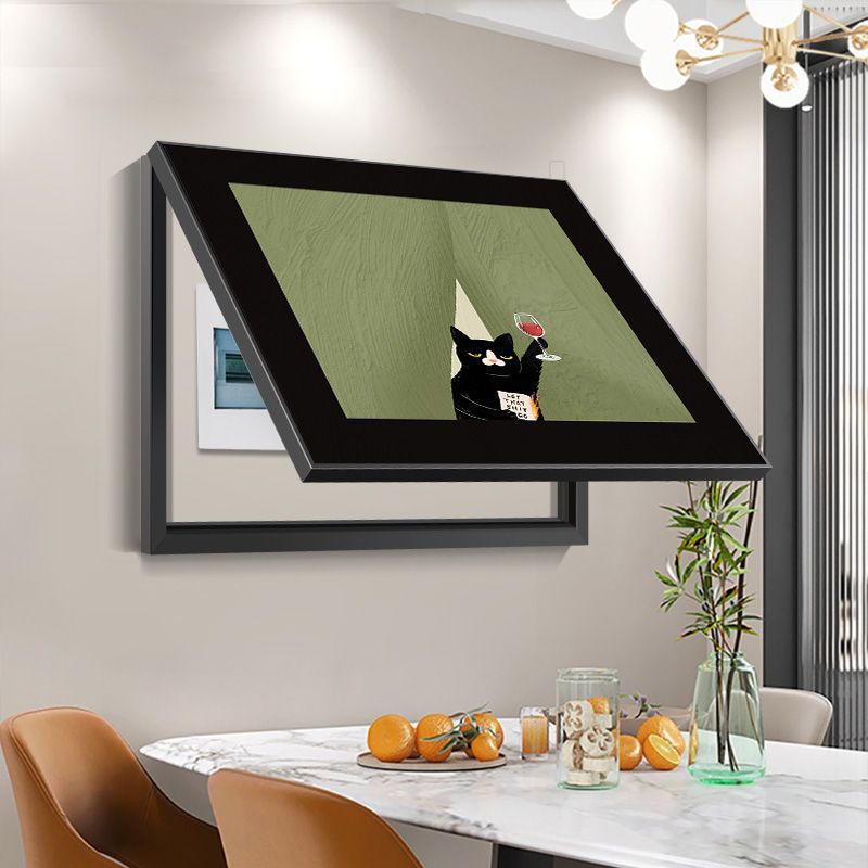 Vintage-Style Electric Meter Box Decorative Painting Cartoon Animal Dopamine Retro High-End Distribution Box Electric Switch Cover Hanging Painting