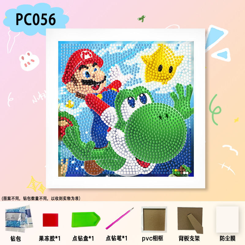 Nueva pintura de diamantes Nezha para niños hechos a mano bricolaje dibujos animados Sanrio pegatinas de mampostería juguetes de diamantes adhesivos para niñas