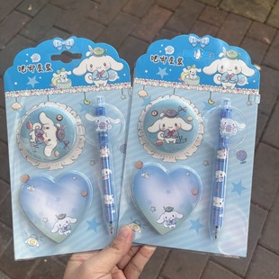 Sanrio yum suit cartoon kulomi cute brooch badge love note book with pen kindergarten gift