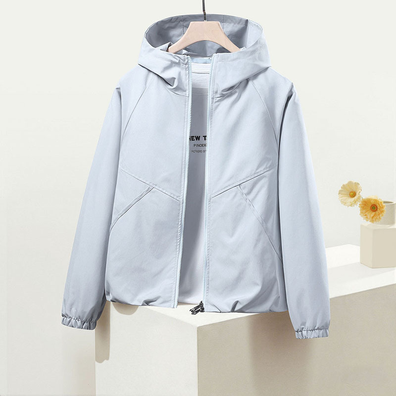 Autumn hot-selling women's hooded jacket, casual and stylish loose coat, simple and fresh commuter jacket A13599
