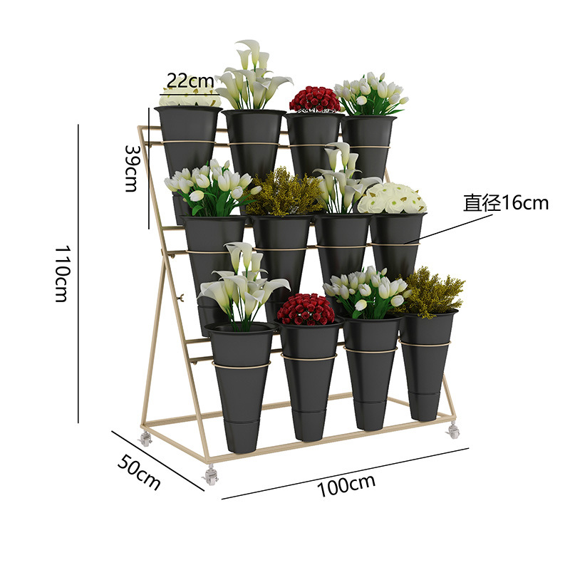 Soporte de flores de hierro forjado para decoración