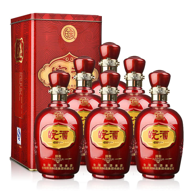 (2017年老酒)促销安徽皖酒醇香42度浓香型白酒500ml*6瓶整箱装