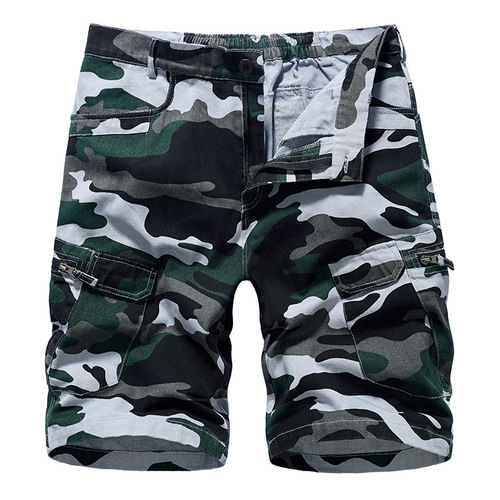 Amazon Summer Men's Work Shorts EU Size Camouflage Loose Plus Size Casual Men's Five-Pocket Pants