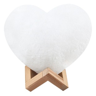 Wholesale 3D printing PLA love night light Net Red Cross-border creative gifts Valentine's Day heart-shaped moon light