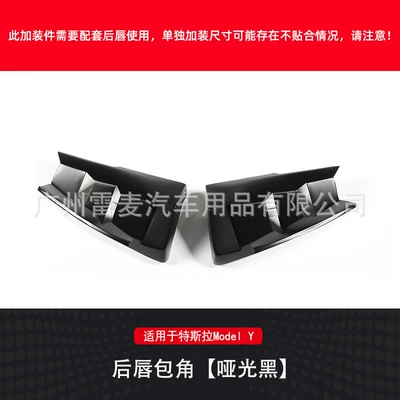 Big Surrounded | Carbon Fiber Pattern - rear-lip-wrap-angle-matte-black