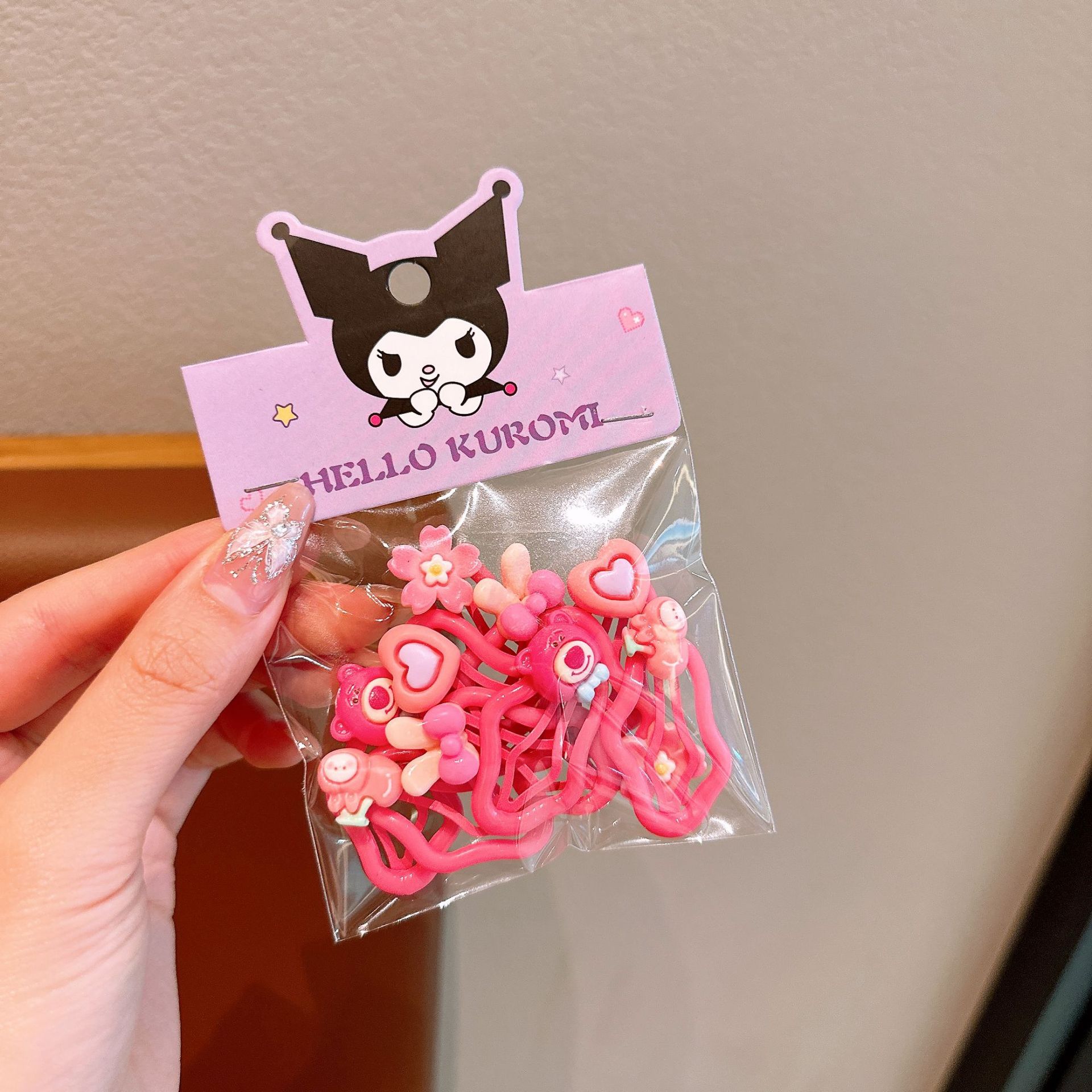 Pinza para el cabello de nubes para niños accesorios para el cabello lindo Sanrio Niña Culomi Clip Niña Bebé Strawberry Bear Horquilla rota