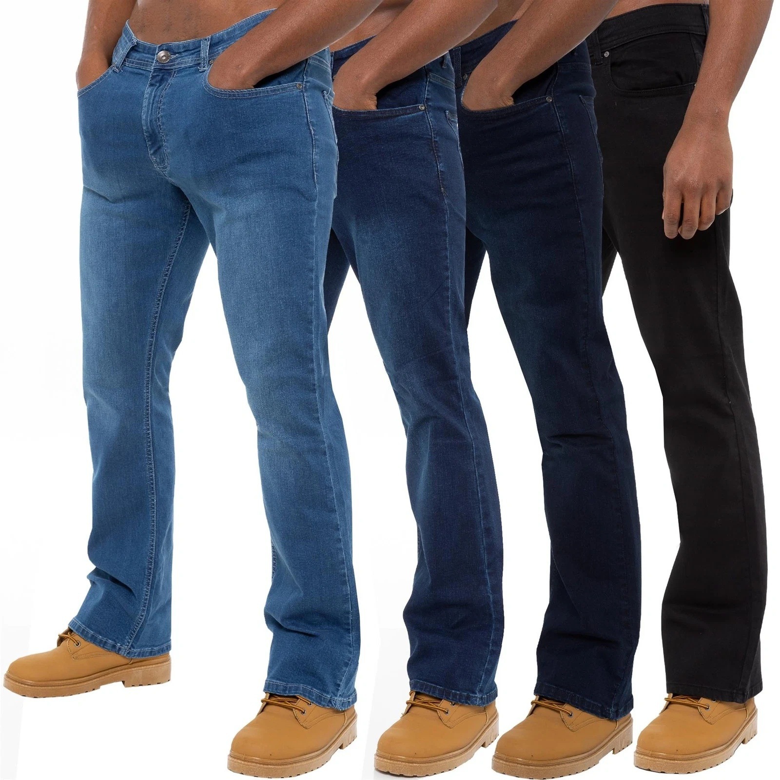 European and American Cross-Border Foreign Trade Popular Men's Jeans, Mid-Waist, Stretchy, Slim Fit, Versatile, Tapered Straight-Leg Denim Pants