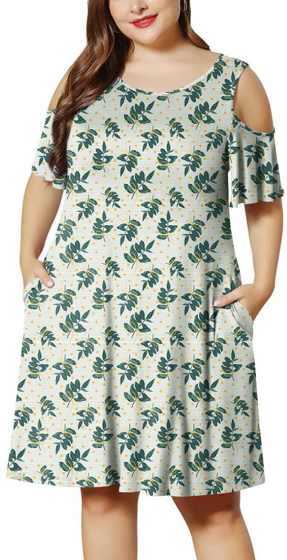 2025 primavera y verano nueva Europa y América transfronteriza Amazon AliExpress ropa de mujer cuello redondo mangas cortas hombros abiertos vestido impreso image 31