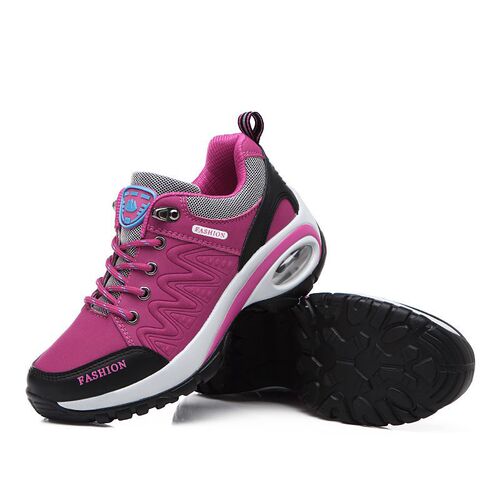 Women's Thick Heel Height Cushioning Air Cushion Outdoor Shoes Spring and Autumn New Fashion Sports Leisure Shoes for Mature Mothers Travel Shoes