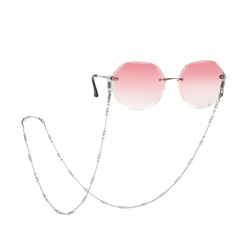 Очки из жемчуга с бусинами, цепочка, модные солнцезащитные очки, ремешок, чокер с веревкой, для чтения, подарок на день рождения