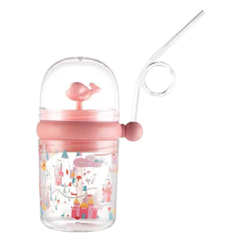 Кит распылитель воды чашка будет распылять воду чашку начальной школы ребенок милый фонтан чашка анти-падение детский сад пластиковая чашка