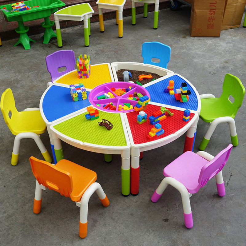 Space toy suit building block table educational sand sand tray multi-functional children's sand table night market children's square stall