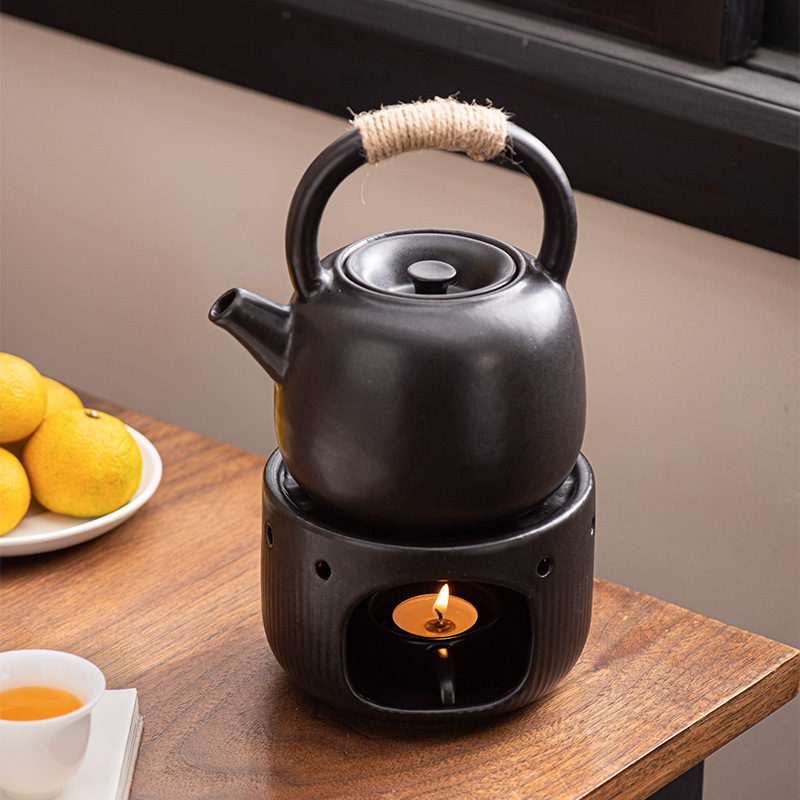 New Chinese-Style Teahouse Tea Set Commercial Large-Capacity Teapot Candle Alcohol Tea Set Heating and Insulation Teapot New Chinese-Style Teahouse Tea Set Commercial Large-Capacity Teapot Candle Alcohol Tea Set Heating and Insulation Teapot