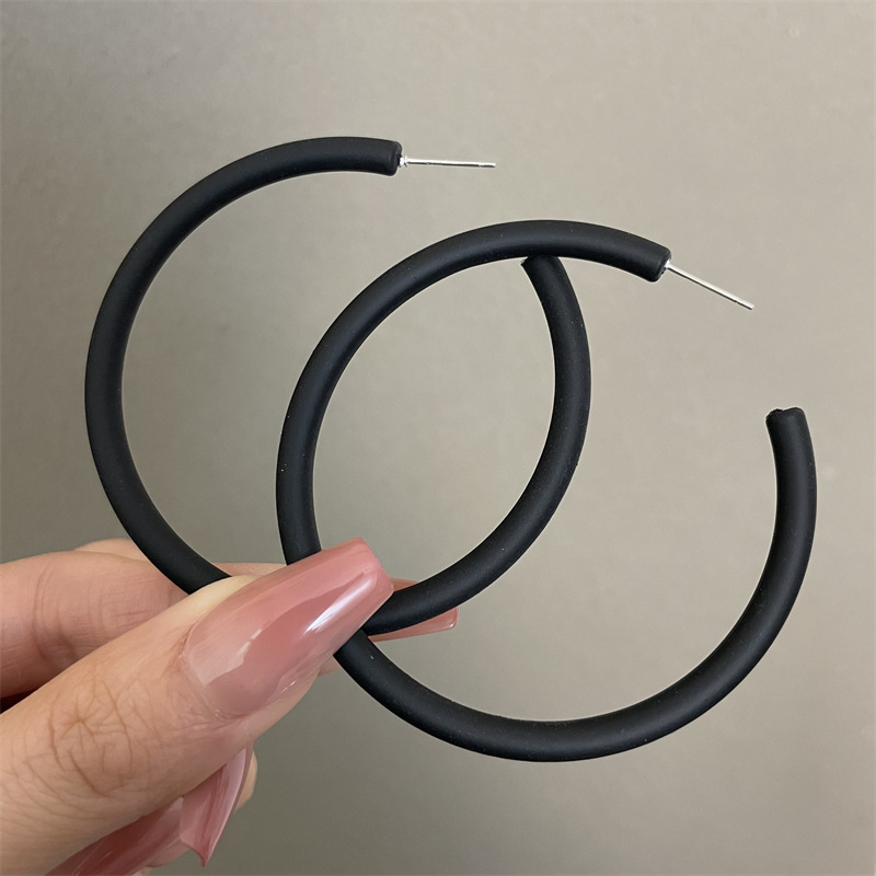 0602 블랙 특대 C링 925 실버바늘