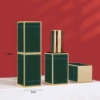 Milk white green leather magnetic buckle tube